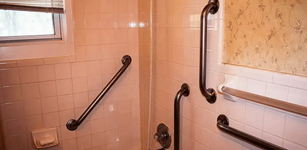 Shower grab bar installation for bathroom safety and accessibility in Tampa, FL