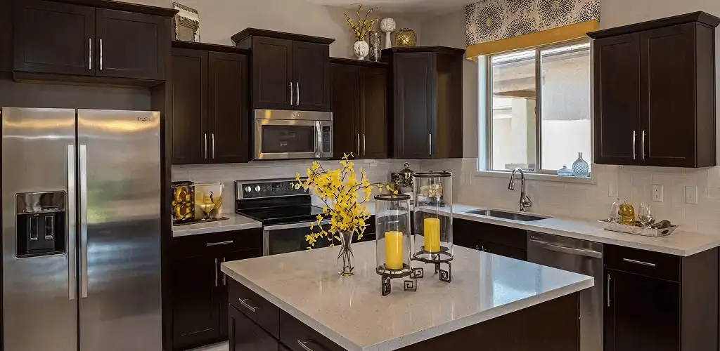 Cabinet painting results with freshly painted kitchen cabinets in Tampa, FL