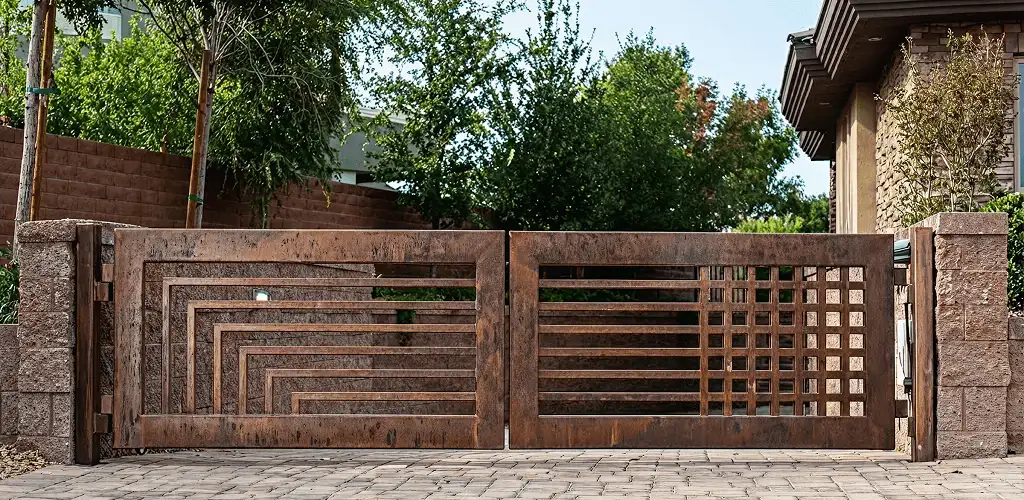 Custom driveway gate installation for a home entrance in Tampa, FL