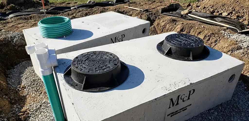 Grease trap installation unit set in place for drainage protection in Tampa, FL